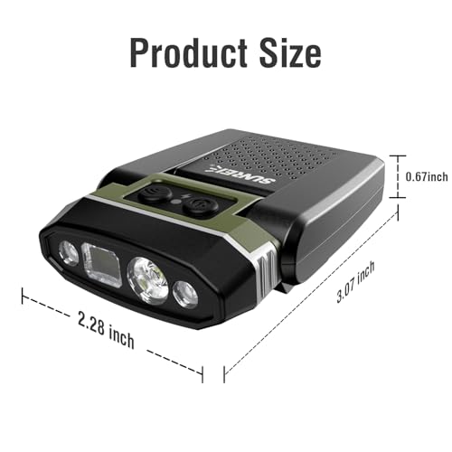 Linterna frontal LED de 1800 mAh recargable que evita caídas al acampar y correr 2