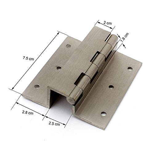 Image of Brass W Hinges 3 INCH Pack of 12 PCS (Silver Matte Finish)