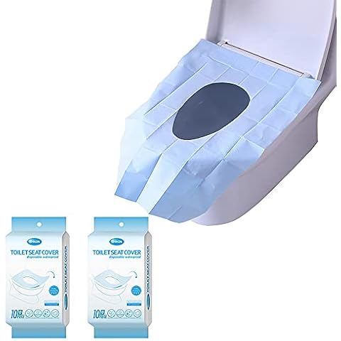 FFOFGFEM 20 Pcs Toilet Seat Covers Hygienic Disposable Toilet Seat Covers Protect Travel Packed Potty Seat Cover for Public Toilet Hotel Hospital, Blue Cover