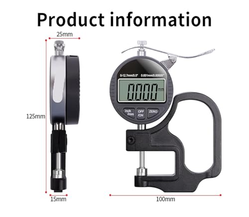 Micrómetro digital para medición de espesores 0.01mm miniatura 3