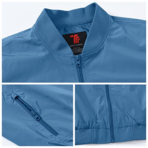 Image of Gopune Men's Windproof Bomber Jacket Lightweight Windbreaker Outdoor Golf Fashion Coat