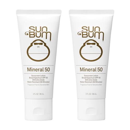 Sun Bum Mineral Spf 50 Sunscreen Lotion Vegan and Hawaii 104 Act Compliant (Octinoxate & Oxybenzone Free) Broad Spectrum Natural Sunscreen With UVA/UVB Protection 2 Pack