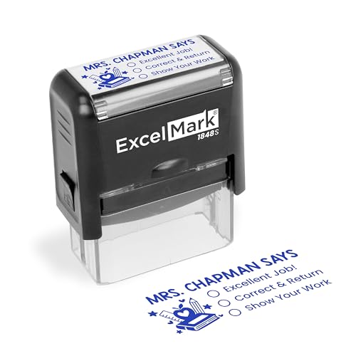 ExcelMark Personalized Teacher Stamp - Custom...