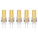 5X G4 LED Bombilla 3W Bombilla Lámpara Blanco Cálido 3000K LED Lámpara 20 SMD 2835LEDs LED Bulb 280LM Equivalente a Halógenas 30W AC/DC12V