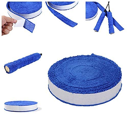 Miniatura 6 de Cinta de agarre para raqueta de tenis de 32.8 ft, cinta antideslizante con mango de bádminton, agarre absorbente, raqueta gruesa sobre empuñaduras,