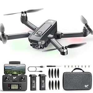 Drones with Camera for Adults 4k,WeFone WF30 GPS Follow Me Drone for Beginners Kids Foldable FPV RC Quadcopter, Return Home, Brushless Motor, 5G Transmission, 40 Mins Flight Time, 2 Batteries