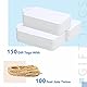 150 Stk. Geschenkanhänger aus Kraftpapier, Weiß Geschenkanhänger mit 30 Meter natürlicher Juteschnur für Bastelverpackungen (10 cm x 5 cm)