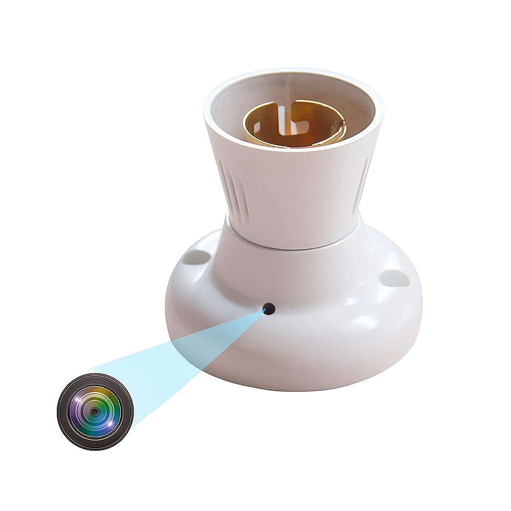FREDI HD PLUS WiFi Bulb Holder Camera for Home Security | 1080p Full HD Video | Motion Detection Alerts | Live View on Mobile & PC | 32GB SD Card Supported | Plug & Use Indoor Security Camera