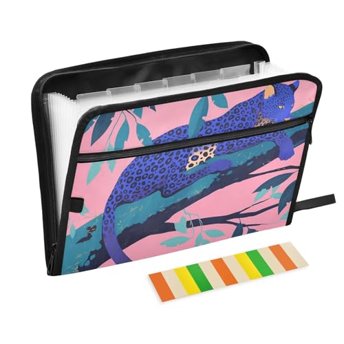 Carpeta clasificadora de 13 bolsillos con cremallera para evitar pérdidas de papel