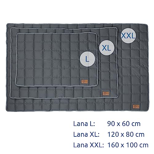 your GEAR Lana Hundematte XXL 90x60 cm – Hundedecke für große Hunde waschbar 60°C – Wasserdicht & Robust – Baumwolle Hundekissen – Auto Kofferraummatte Sofaschutz – XXL Haustiermatte