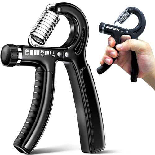 FitBeast Grip Strengthener Forearm Strengthener, Adjustable Hand Grip for Strength Training & Rehabilitation, 5-60 kg Resistance, Ideal for Athletes and Physical Therapy