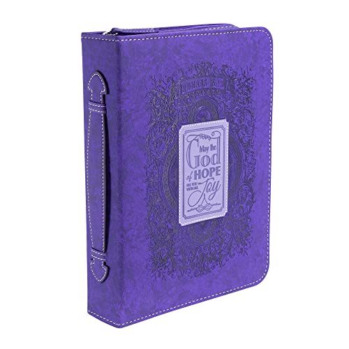 Couverture cuir vegan 10x7cm violette avec poignée pour vos déplacements