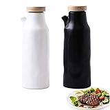 ✔ SALUD: el dispensador de aceite utiliza cerámica de alta calidad y protección del medio ambiente, simplemente vierta su líquido favorito en un recipiente y úselo.