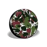  Ersatzradabdeckung, Camouflage-Graffiti-Ersatzreifenabdeckung, Radabdeckungen für Jeep-Anhänger, Wohnmobil, SUV, LKW, Reiseanhänger, 35,6 cm, 38,1 cm, 40,6 cm, 43,2 cm