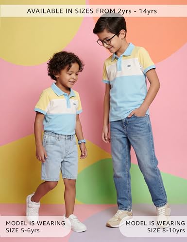 Image of Amazon Brand - Symbol Boy's Color Block Regular Fit Polo Shirt
