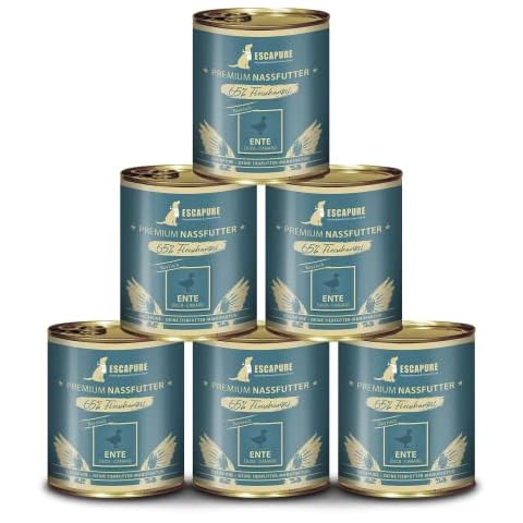 Escapure Hunde Nassfutter Dose | Ente Dose 6 x 800g Cover