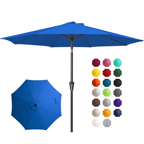 Image of JEAREY 10FT Outdoor Patio Umbrella, Market Umbrella, Royal Blue