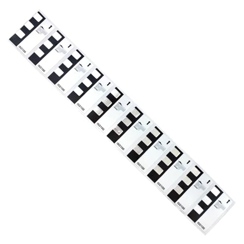 Etiquetas autoadhesivas ISO 100 DX para carretes de película de 35 mm, paquete de 10 unidades para películas de formato 135 cargadas a granel y enrolladas a mano, detección automática de ISO para cámaras compatibles
