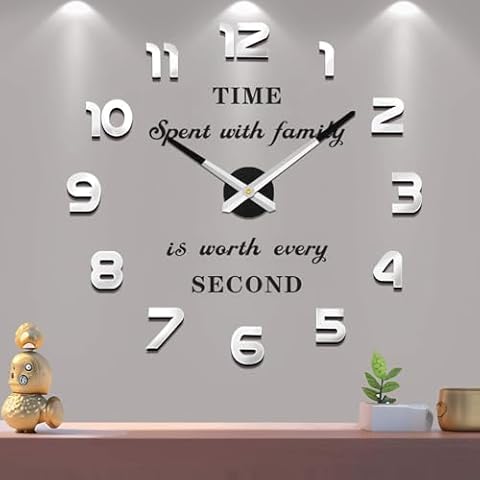 VANGOLD Modern Frameless Large Wall Clock Cover