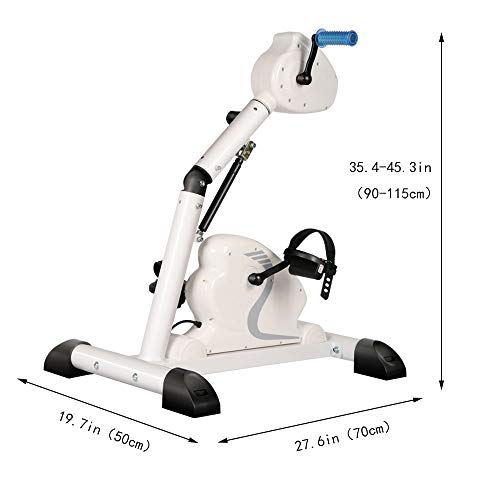Image of Portable Pedal Exercise Electric Pedal Folding Exerciser Pedal Bike for Arms and Legs Home Physiotherapy Restore Muscle Strength, Co-Ordination, Knee Recovery for Arthritis Suffere
