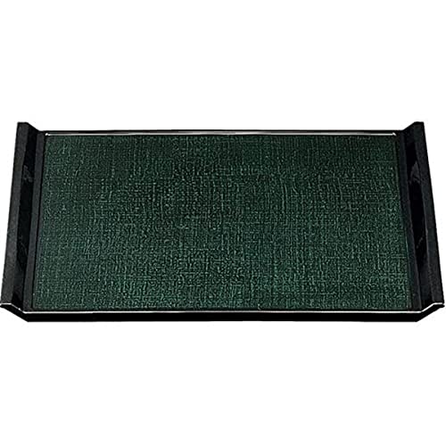J-kitchens 尺6ウエーブ布目 盆 グリーンカスリSL(約 48.5 x 35.9 x 3cm) 日本製