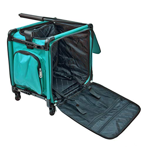 Tutto Serger Tote on Wheels (Turquoise, 17")3