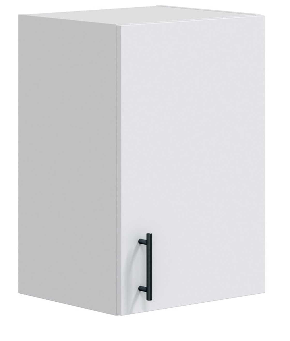 PEGANE Meuble à Suspendre, Meuble Haut de Cuisine Mural avec 1 Porte Coloris Blanc Brillant - Hauteur 59 x Longueur 40 x Profondeur 34 cm