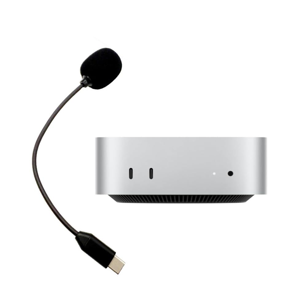 USB C Microphone, Mac mini M4 Microphone, 360-degree Adjustable gooseneck Design, Plug-and-Play Compatible with MacBook Pro/Air, Desktop Computer Type C Boom MIC-image-46