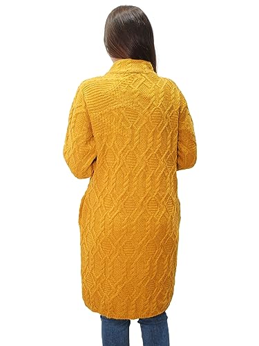 Image of HAUTEMODA Women's Wool Banded Collar Cardigan