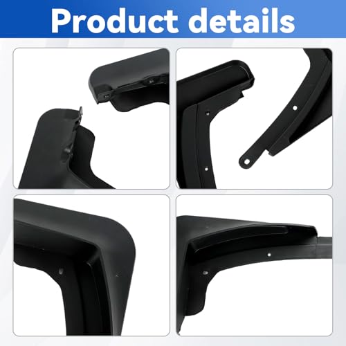 Image of Mud Flaps Splash Guards Front & Rear 4 Piece Kit for 2021-2025 Chevrolet Trailblazer LS /LT /Activ, No‑Drill Thermoplastic Mudguard Set