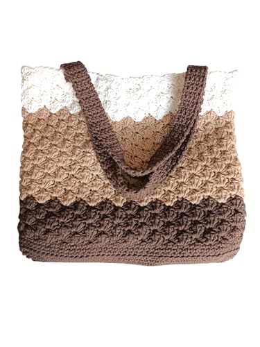 Bolsa de Crochê feminino Multicolorida ombro – Feita à Mão (Multicolorido1)