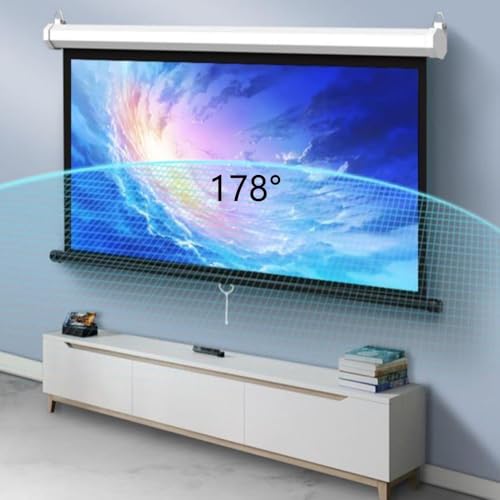 Pantalla de proyección retráctil 72 pulgadas 16:9 HD con bloqueo automático miniatura 4