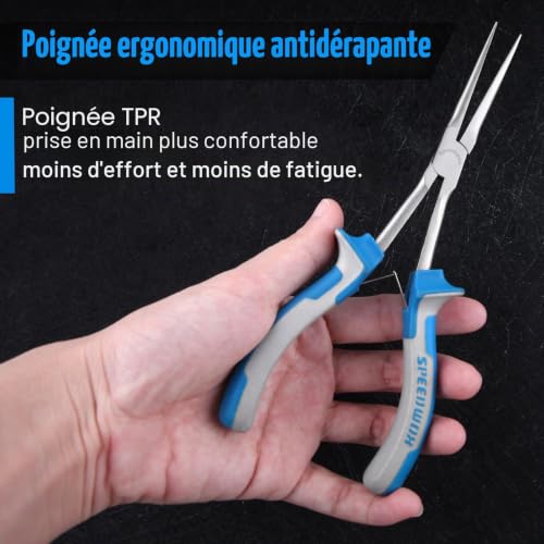 SPEEDWOX Lot de 2 pinces à bec long et aiguille courbée, pour bijoux – vue 6