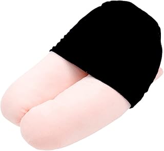 クッション 抱き枕 ひざまくらクッション 本体 膝枕 リアル 枕 ネイビー ひとをダメにする おしゃれ かわいい 母の日 プレゼント (ミニ, ブラック) 誕生日 プレゼント