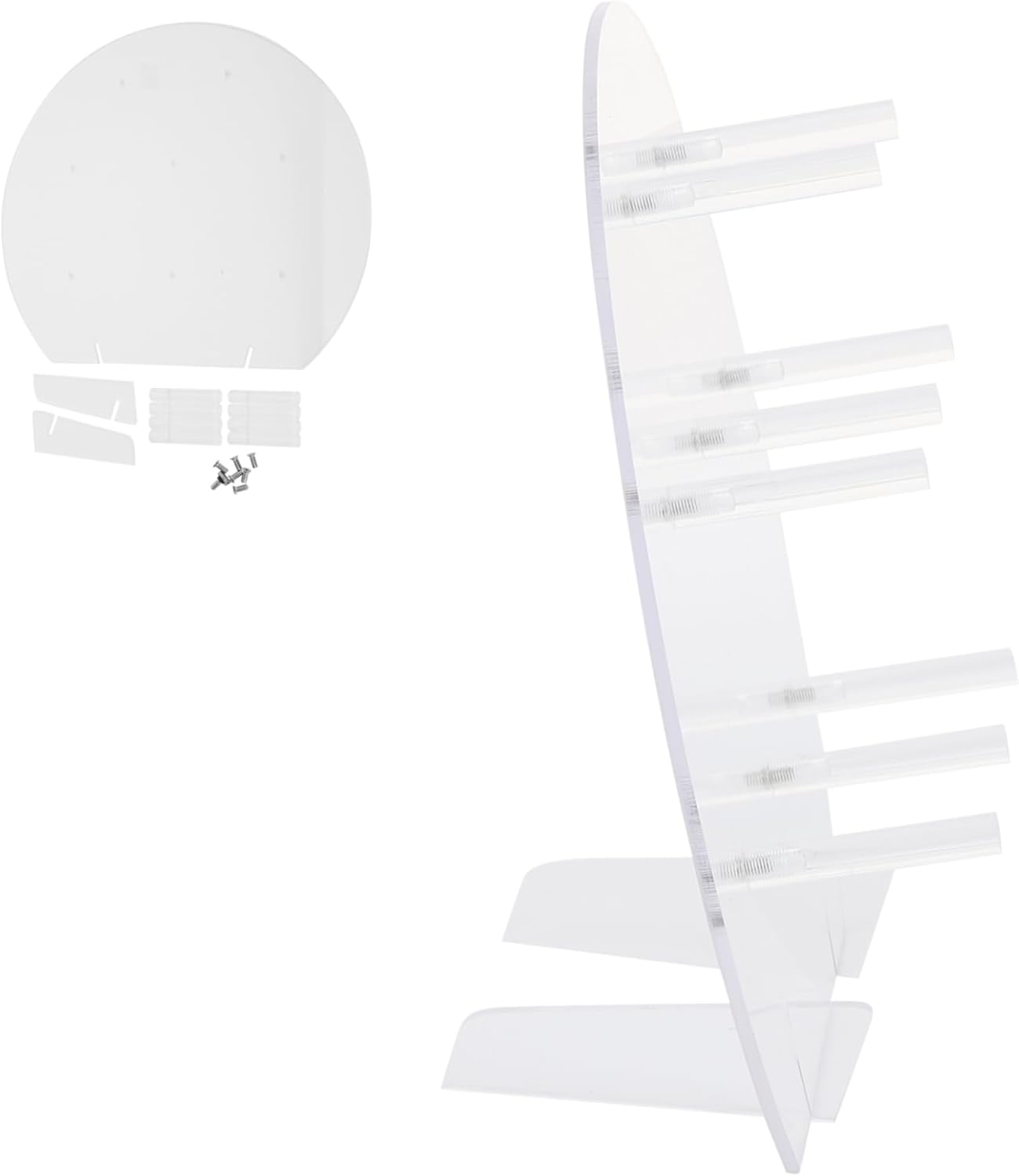 STOBAZA 8Hole Acrylic Donut Display Stand for Weddings Parties Transparent Centerpiece Doughnut Board for Donut Shops Shops Home Use