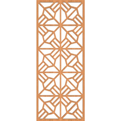 Image of 9 3 /8 inchW x 24 3 /8 inchH x 3 /8 inchT Auburn Decorative Fretwork Wood Wall Panels, Cherry