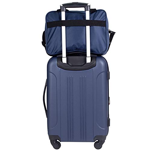 Travelers Club Midtown Hardside 4-Piece Luggage Travel Set, Navy Blue