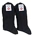Lucchetti Socks Milano 6 PAIA calze da uomo SANITARIE filo di scozia 100% cotone rimagliate Made in Italy (43-46, Nero)