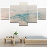 SIGNWIN 5 Panel Canvas Wall Art Abstract Colorful Decorative Elements Modern Artwork for Home Decorations Ready to Hang - 60