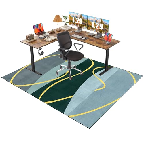 Tappeto Gaming Pavimento Ufficio Protettore del Pavimento Tappeto Salvapavimento Antiscivolo per Pavimenti Duri Tappetino per Sedia a Rotelle Tappetino Pavimenti per Parquet e Piastrelle 60 x 70 cm