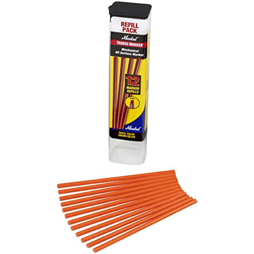 Markal 96247 Trades Marker Refill Pack (12 Refills), Orange