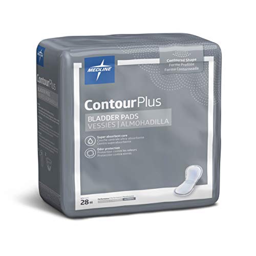 Medline BCPE03 Contour Plus Bladder Control Incontinence Pads, Ultimate Absorbency, 8" x 17" (Pack of 168) Medline BCPE03 Contour Plus Bladder Control Incontinence Pads, Ultimate Absorbency, 8" x 17" (Pack of 168)