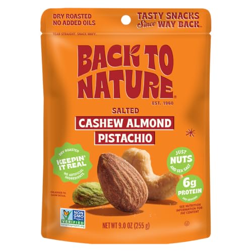 Back to Nature Nut Mix, Salted Cashew Almond Pistachio Nut Mix, Snack, 1pk