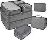 SOHOUR HOME Packing Cubes for Suitcase，7PCS Travel Luggage Packing Organizer Set，Lightweight Storage Bag Packing with 5PCS Resealable Bag for Travel Accessories, Clothes, Shoes or Cosmetics