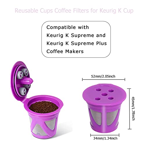 6 Reusable Coffee Filter Compatible With K-Cup Keurig Supreme And K Supreme Plus Coffee Makers,Refillable Filters Coffee Capsule Cups #TOP2