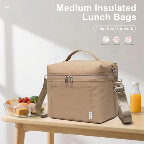Image of NOL Natural Organic Lifestyle Insulated Lunch Bags for Women Cooler Bag Lightweight Nylon Waterproof Lunch Box For Work