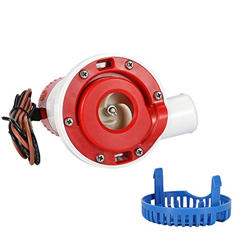 AIRTAK Bilge Pump for Boat DC12V 1500GPH Small Bilge Pump 12 Volt Electric Water Pump Low Noise with The Switch