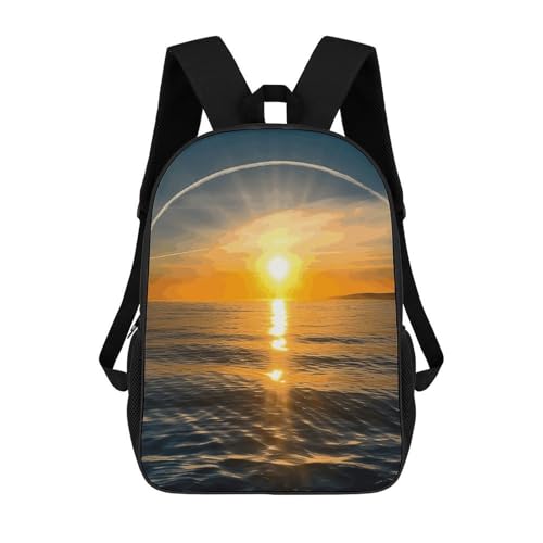 Sunrise Horizon Bookbag - Ultra Lightweight Portable Backpack Work Travel Backpack for Men Women Fits 16 Inch Notebook