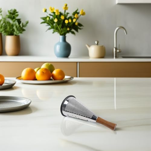 Rallador de Queso de Acero Inoxidable con Mango de Madera miniatura 7