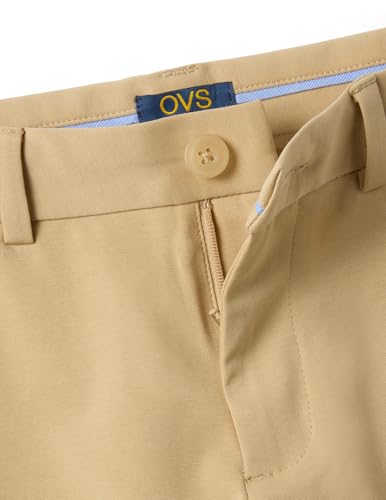 Pantalones chino beige OVS Kids de algodón elástico y ajuste regular para niños 3
